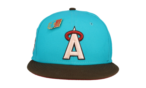 59FIFTY California Angels 1989 All Star Game Fitted Hat "Nitro Teal / Brown" 123451291272