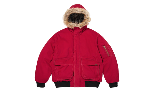 Reversible Faux Fur Hooded Work Jacket "SS26 - Red" SU27010