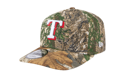 9FIFTY Texas Rangers A Frame Snapback Hat "Real Tree" NE398