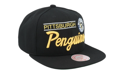 NHL Retro Lock Up Snapback Cap "Pittsburgh Penguins - Black" 6HSSLD21213 PPEBLCK