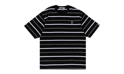 Ape Head One Point Stripe Tee "Black" 1J80 109 070 BLACK
