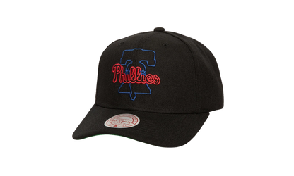 MLB Neon Logo Pro Snapback Cap "Philadelphia Phillies - Black" HP9575 PPHBLCK