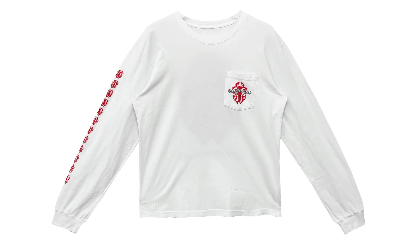 Red Dagger Long Sleeve T-Shirt "White" CHRM0738