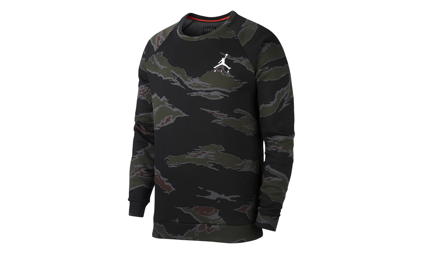 Jordan Jumpman Fleece Camo Crew Sweatshirt "Black" AV2310 010
