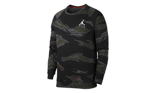 Jordan Jumpman Fleece Camo Crew Sweatshirt "Black" AV2310 010