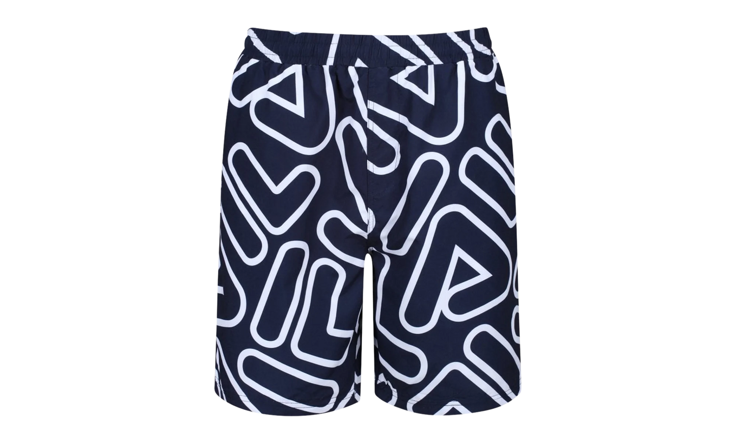 YASH Outline All Over Print Swim Short "Peacoat / White" LM015913 410