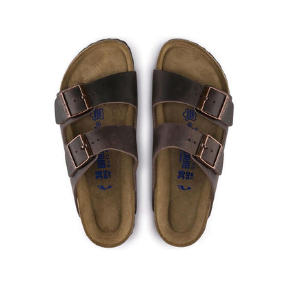 Arizona Oiled Leather Soft Footbed Sandal in Habana