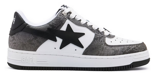 A Bathing Ape Sta Snake Skin Black