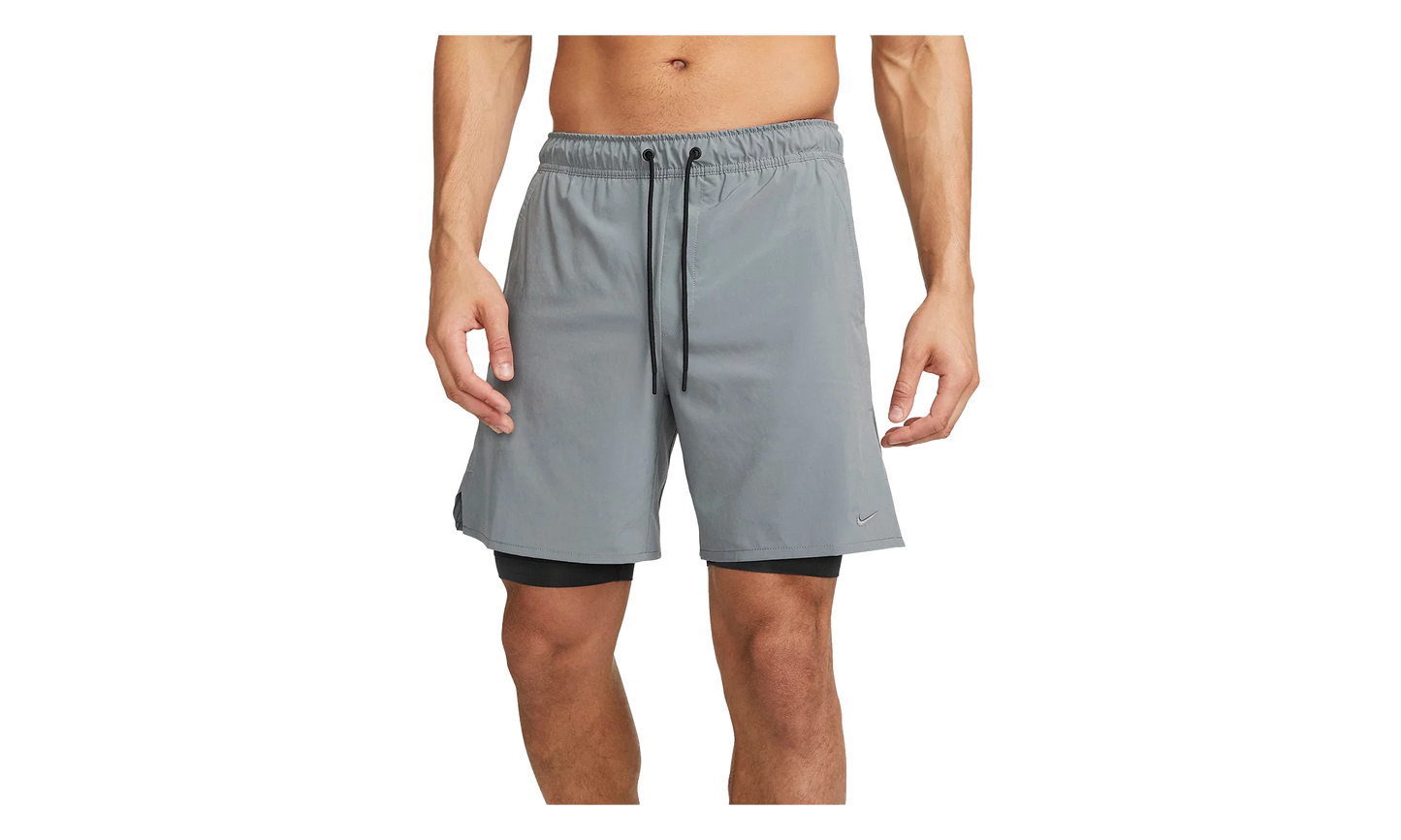 Dri-FIT Unlined Fitness 2 in 1 7" Shorts "Smoke Grey / Dark Smoke Grey" DV9334 084