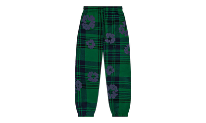 Plaid Cotton Wreath Sweatpants "Green" DT386
