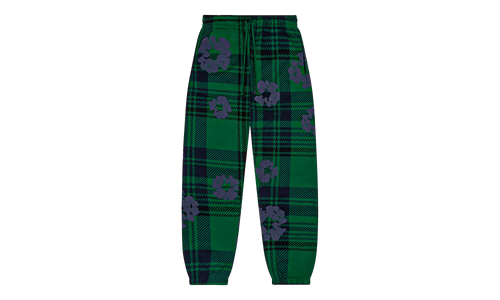 Plaid Cotton Wreath Sweatpants "Green" DT386