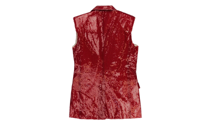 Sequin Sleeveless Blazer WMNS "Red" VAQSS20OW08