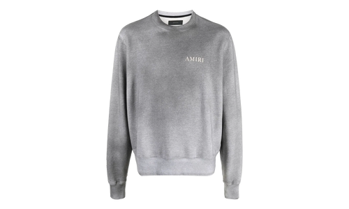 Aged Puff Logo Crewneck Sweatshirt "Grey" AW22MJL052 030
