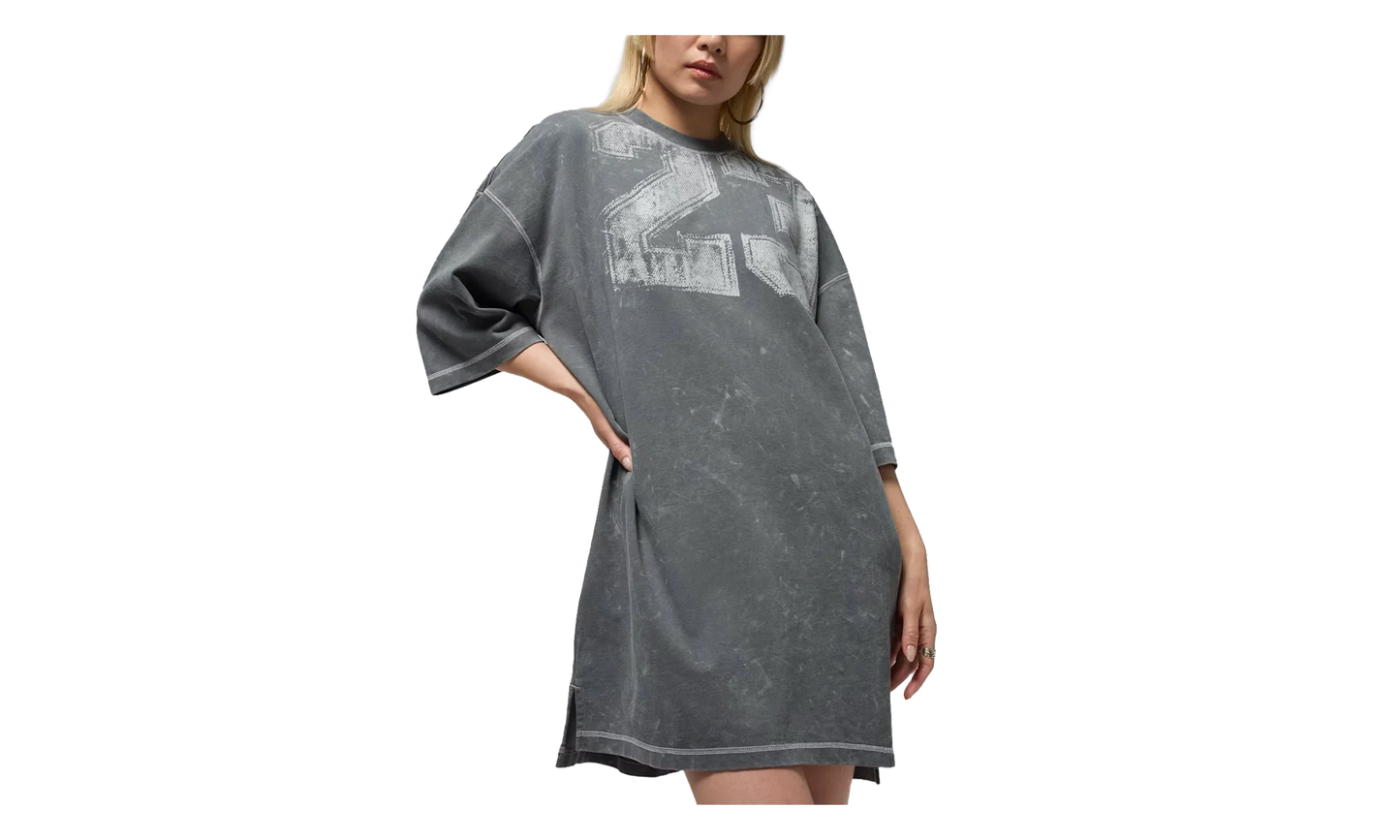 Jordan Flight T-Shirt Dress WMNS "Iron Grey / Light Smoke Grey /Sail" HQ9196 068
