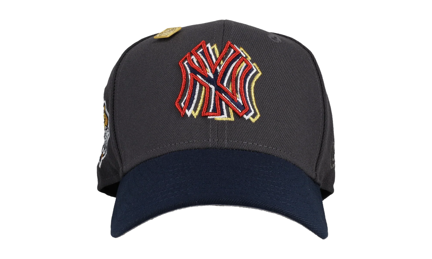 59FIFTY New York Yankees 3D Metallic 1999 WS Fitted Hat "Graphite / Navy" 123451299623