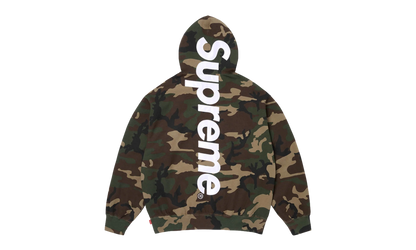 Satin Appliqué Hooded Sweatshirt "SS26 - Woodland Camo" SU27497