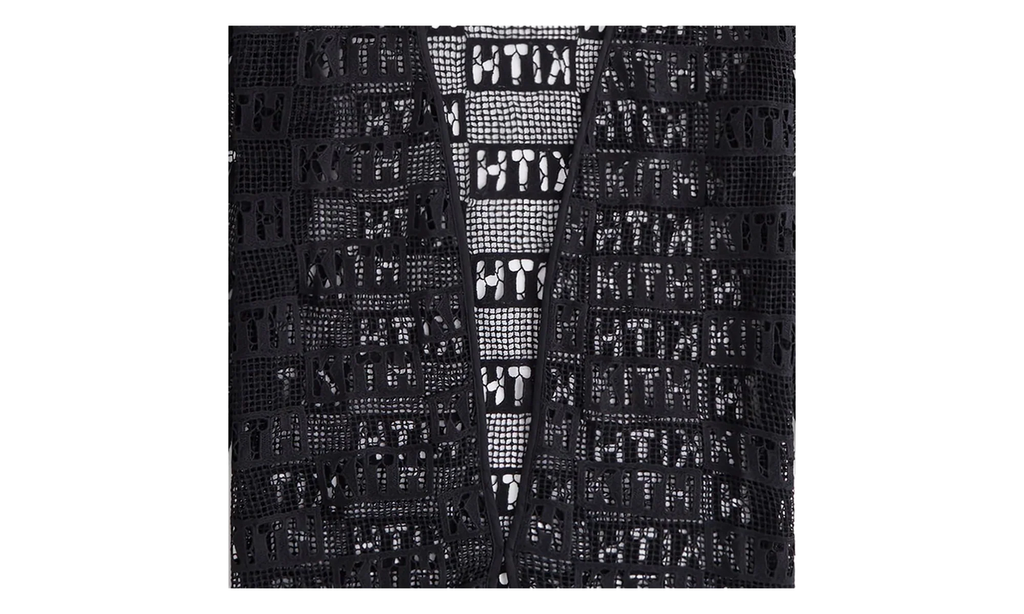 Ethan Logo Lace Cardigan WMNS "Black" KITH115