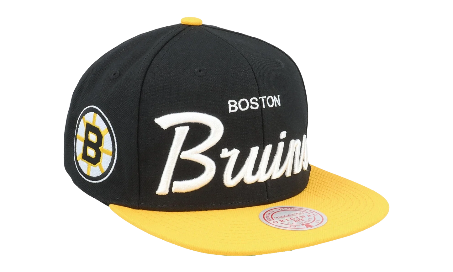 NHL Vintage Script Snapback Cap "Boston Bruins - Black" 6HSSSH22086 BBNBLCK