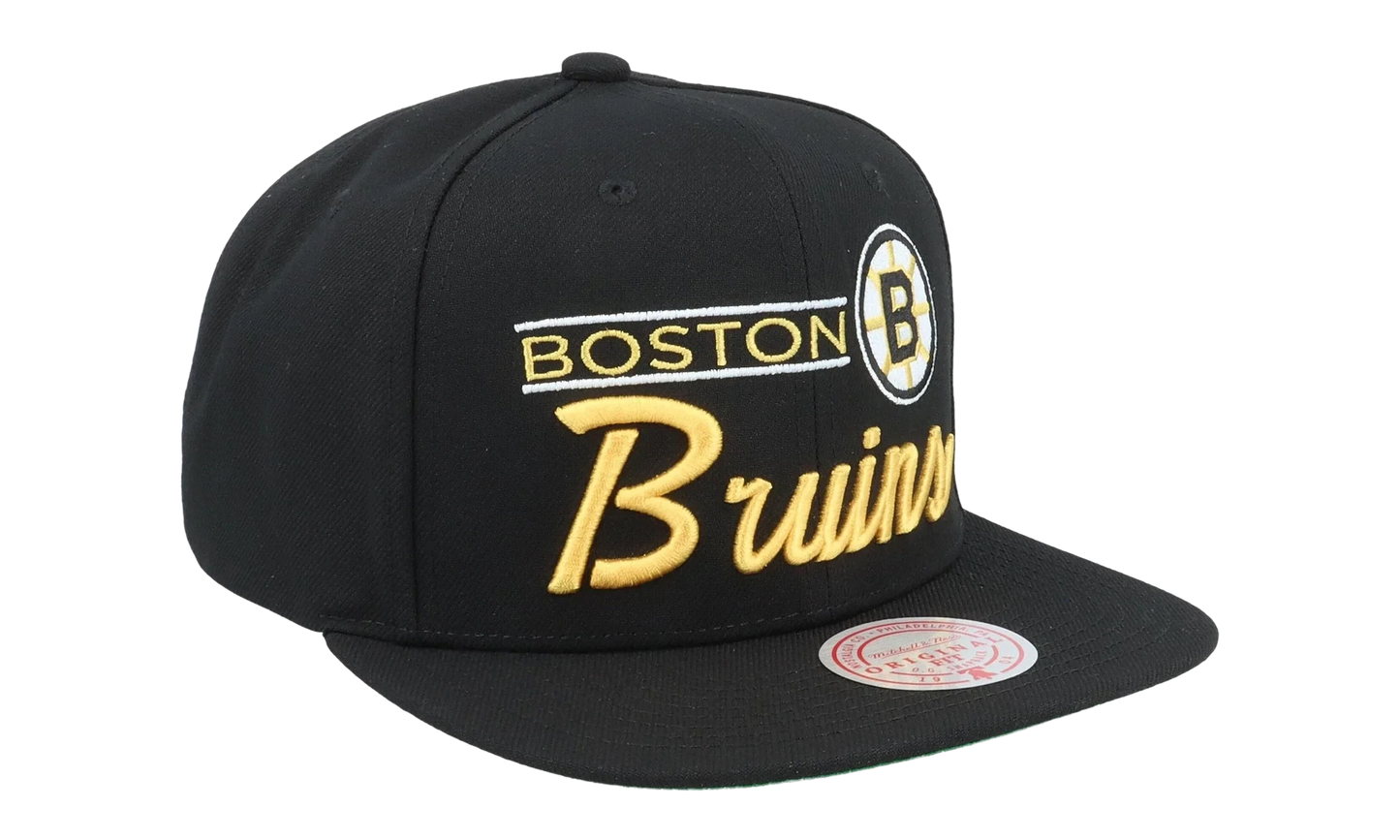 NHL Retro Lock Up Snapback Cap "Boston Bruins - Black" 6HSSLD21213 BBNBLCK