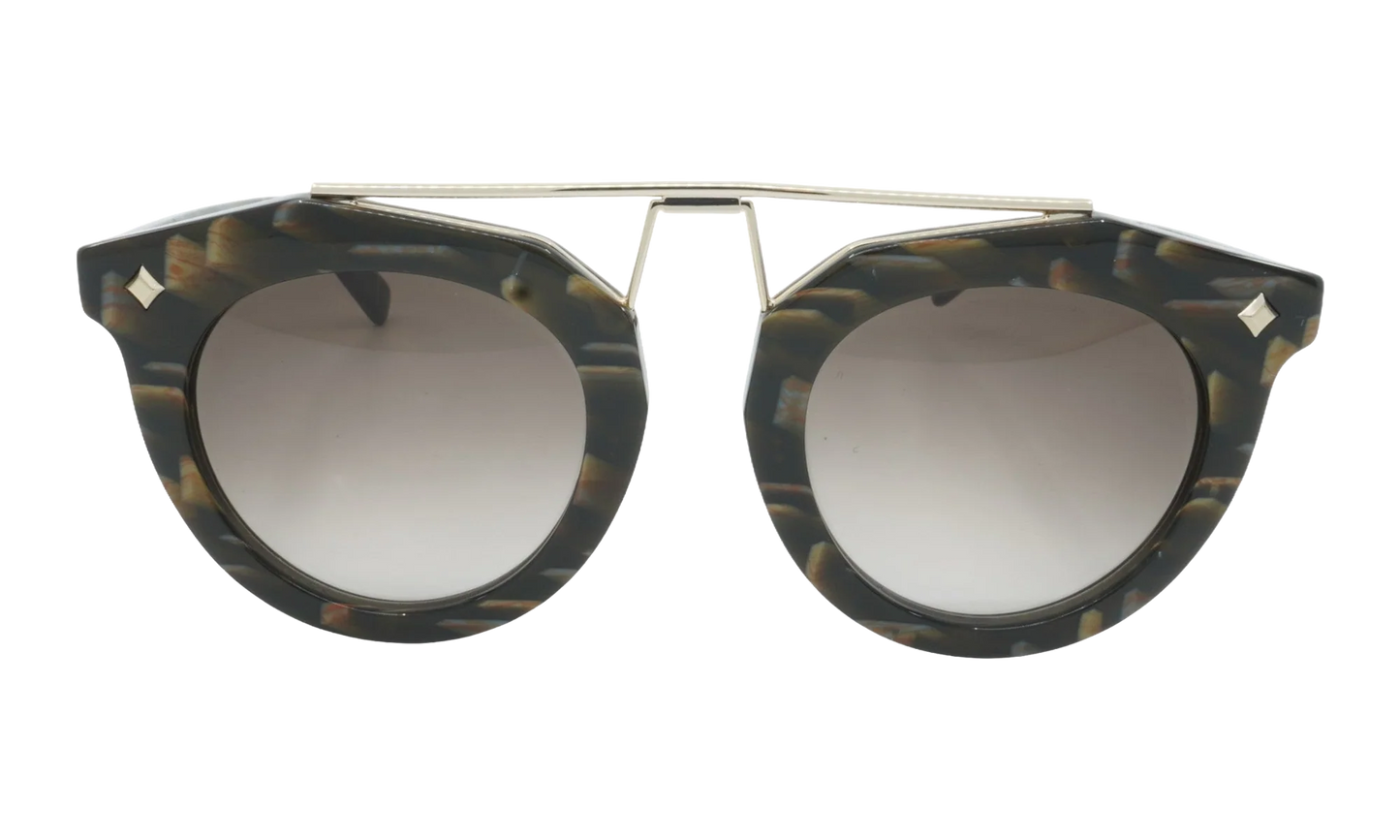 Cat Eye Sunglasses "Striped Khaki" MCM636SK-320