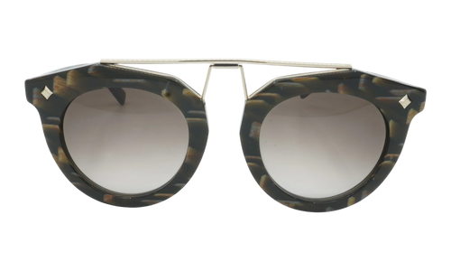 Cat Eye Sunglasses "Striped Khaki" MCM636SK-320