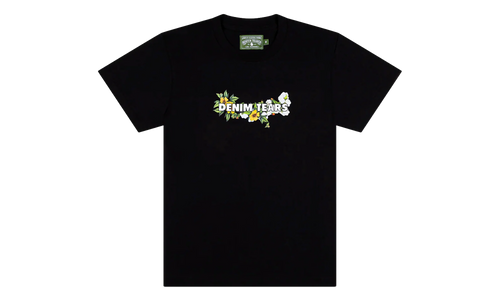 Floral Logo Short Sleeve Tee "Black" DT361