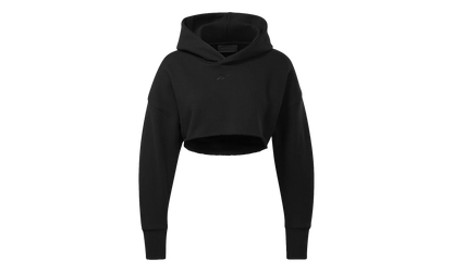 Cardi B Crop Hoodie WMNS "Black" H48407