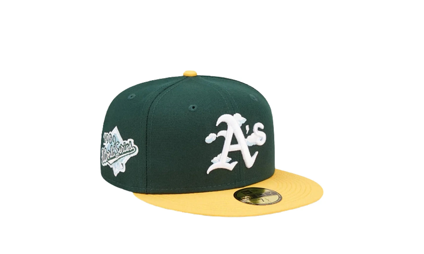 59Fifty MLB Oakland Athletics Comic Cloud Fitted Hat "Green" 60243842