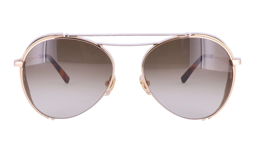 Double Bridge Aviator Sunglasses "Shiny Gold" MCM129S-739