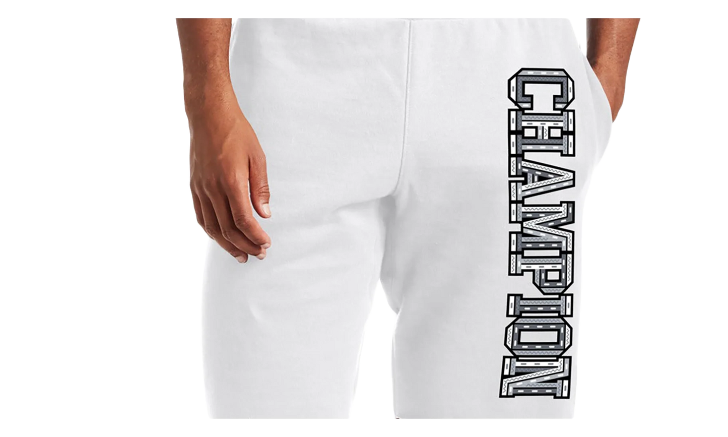 C-Life 10" Reverse Weave Cutoff 3-D Logo Shorts "White" 89597 586528 100