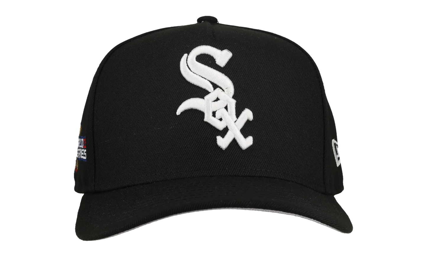 9FIFTY Chicago White Sox 2003 Team Color A Frame Snapback Hat "Black (Grey Brim)" NE471