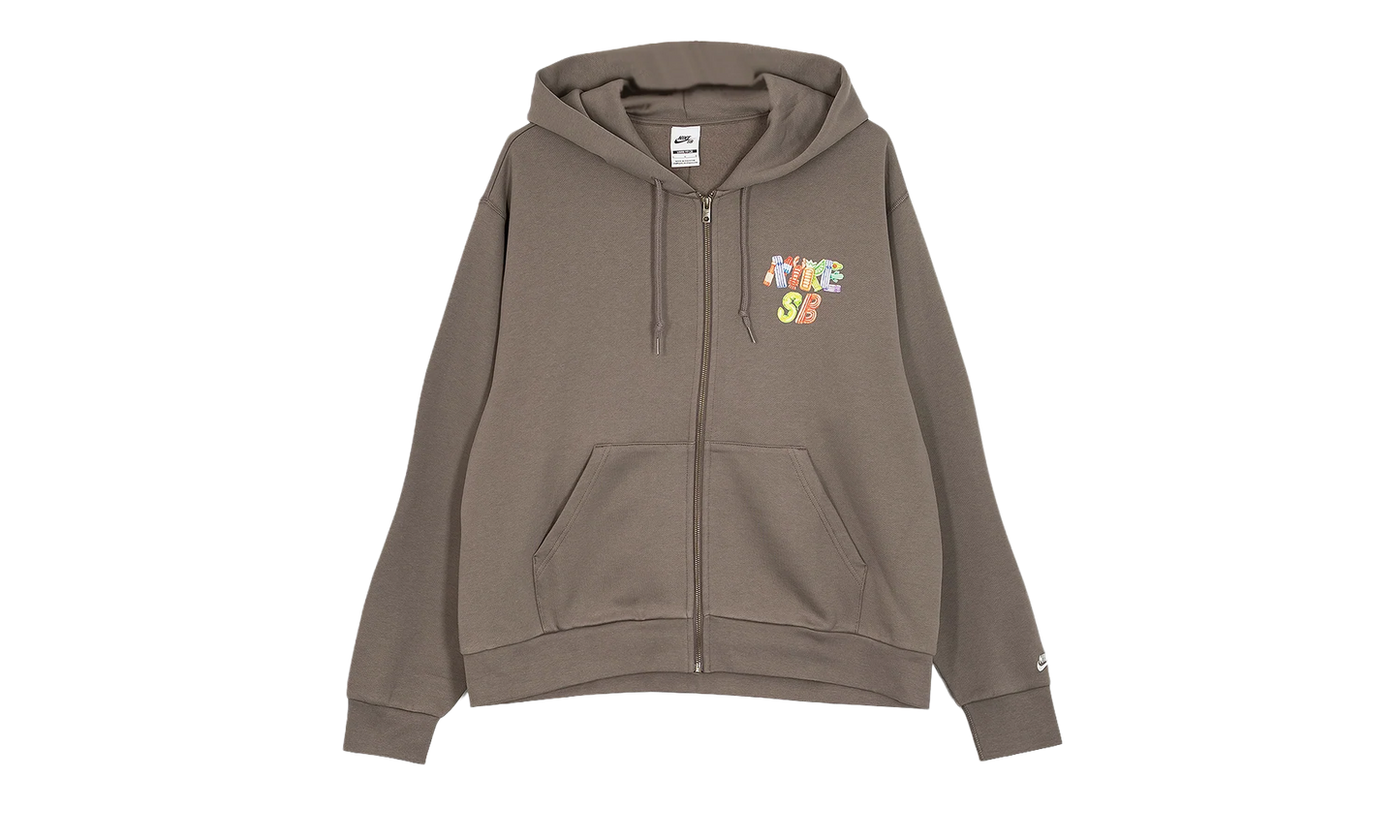 SB Full-Zip Fleece Skate Hoodie "Pool Airs - Cave Stone / White" HJ2898 289