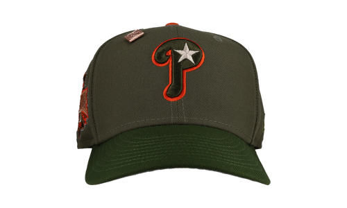 59FIFTY Philadelphia Phillies 1996 All Star Game Fitted Hat "Olive / Orange" NE349