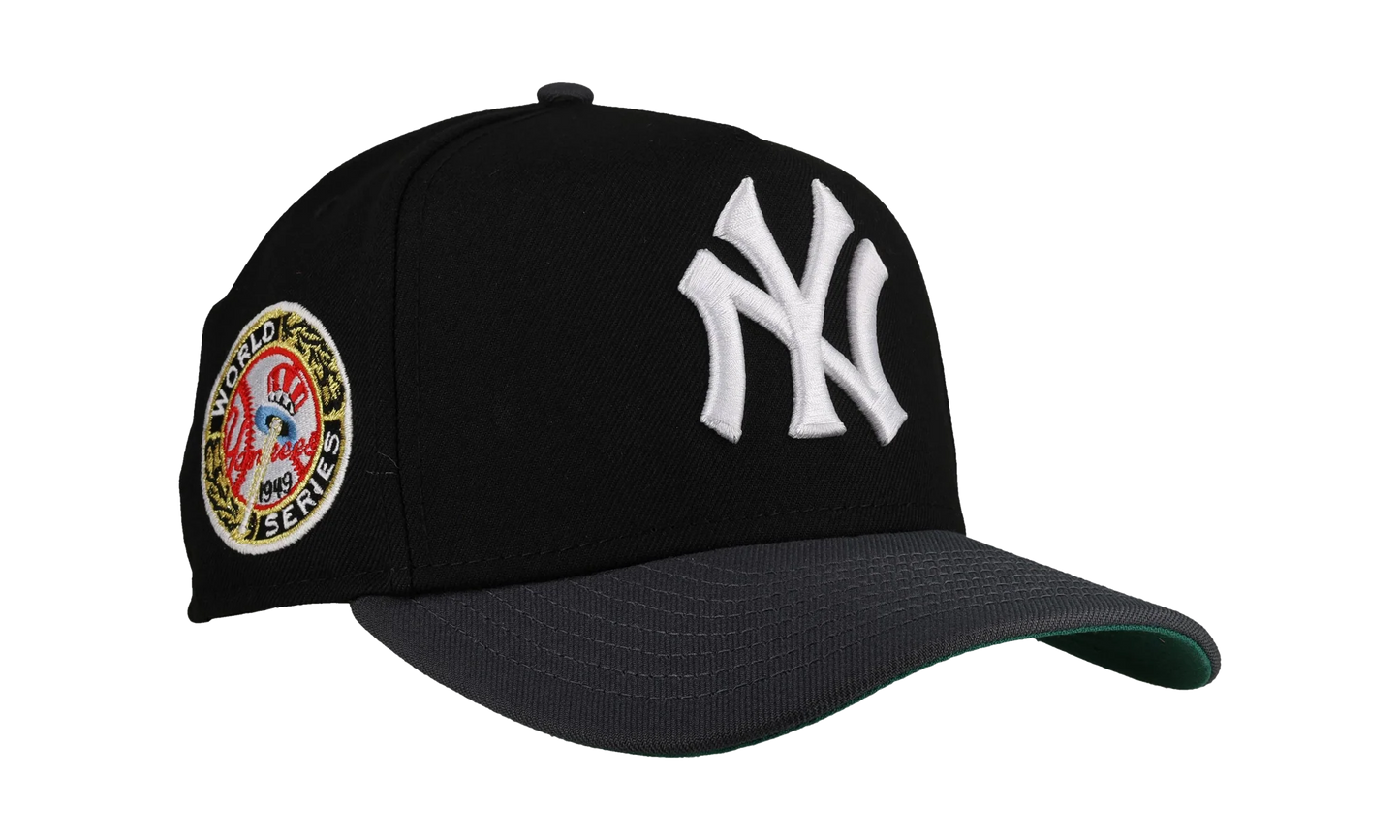9FIFTY New York Yankees 1949 World Series A Frame Snapback Hat "Black / Graphite" NE227