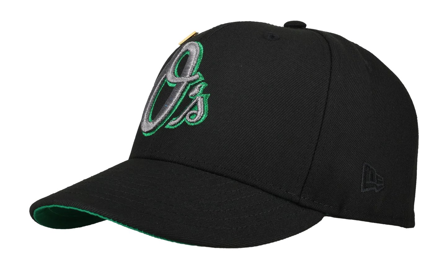 59FIFTY Baltimore Orioles 30th Anniversary Fitted Hat "Black / Green Metallic" 123451297730