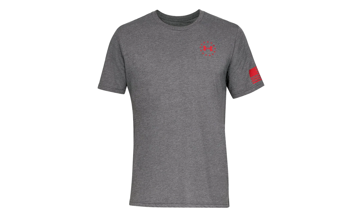 Freedom Flag T-Shirt "Charcoal Medium Heather / Red" 1333350 019