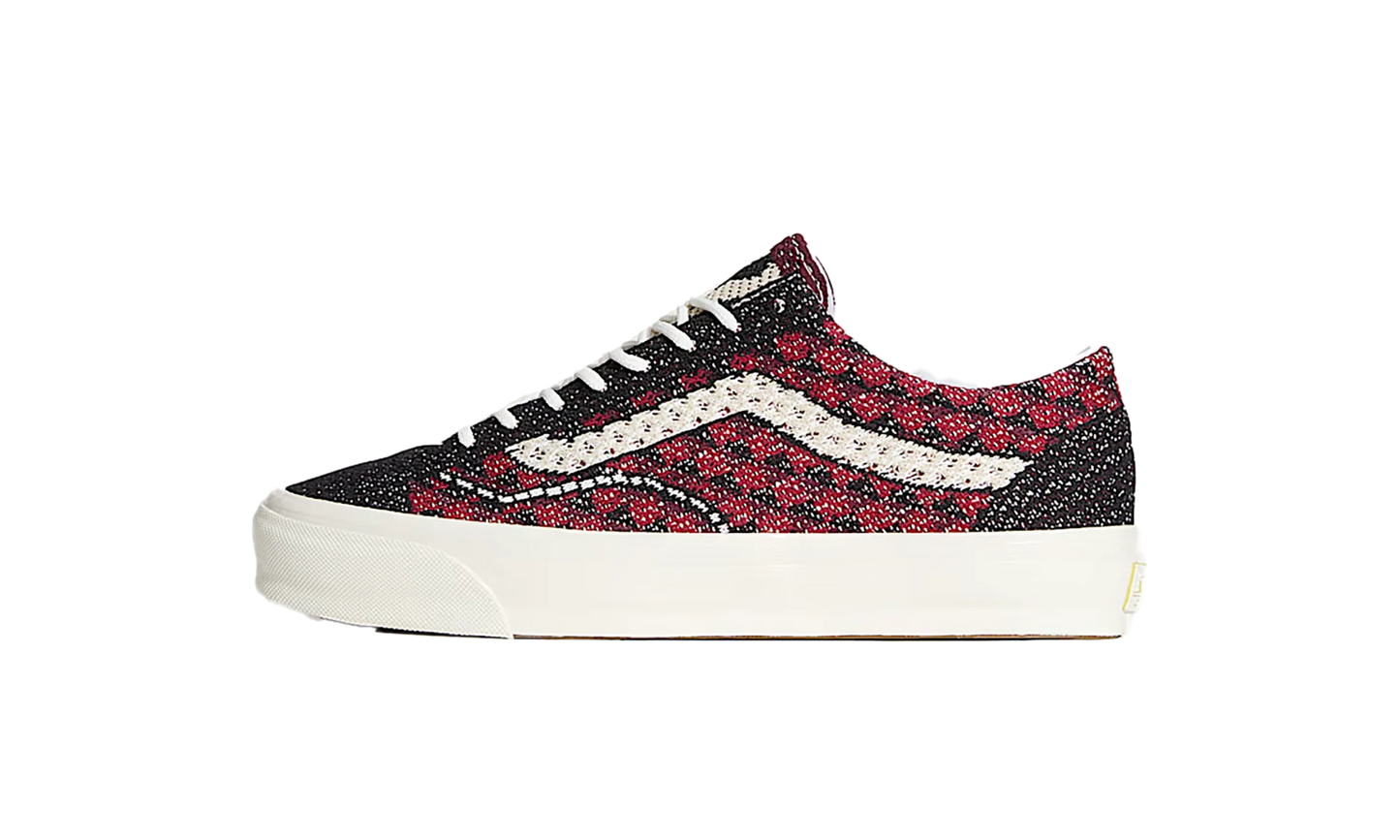 Premium Old Skool "Knit Pack - Geo Check Bordeaux Red" VN000EFKBRD
