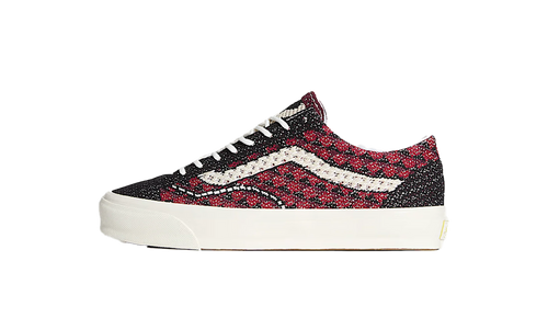 Premium Old Skool "Knit Pack - Geo Check Bordeaux Red" VN000EFKBRD