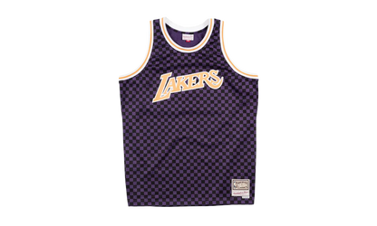 NBA Checked Swingman Jersey "Los Angeles Lakers - Purple / Black" BA8A46 LAL L MYS