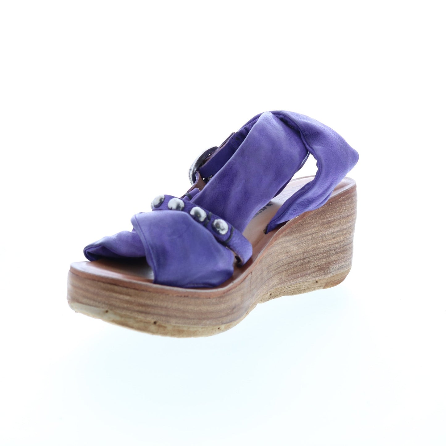 Nolie 528078-201 Womens Purple Leather Strap Sandals Shoes