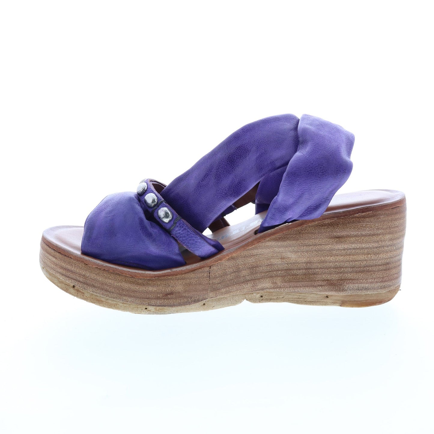 Nolie 528078-201 Womens Purple Leather Strap Sandals Shoes