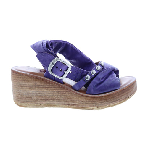 Nolie 528078-201 Womens Purple Leather Strap Sandals Shoes