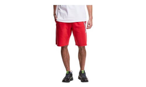 C-Life 10" Reverse Weave Cutoff 3-D Logo Shorts "Red" 89597 586528 040