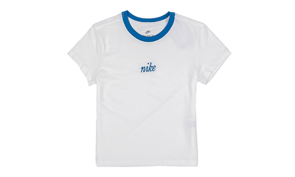 Sportswear Chill Knit Slim Cropped T-Shirt WMNS "White Light Photo Blue" HF8819 100