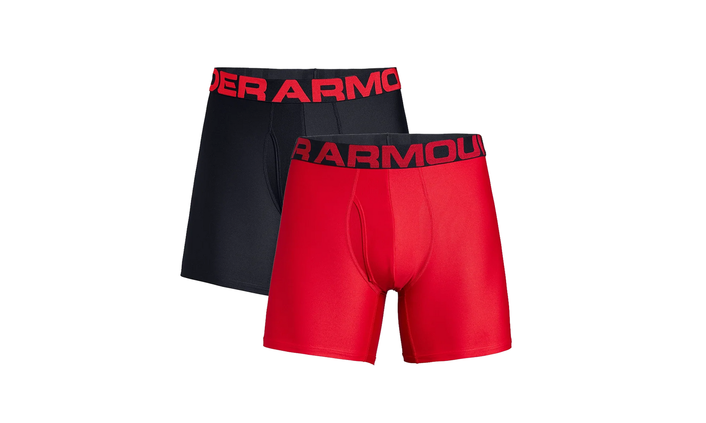 Tech 6" 2-Pack Boxerjock "Red / Black" 1327415 600