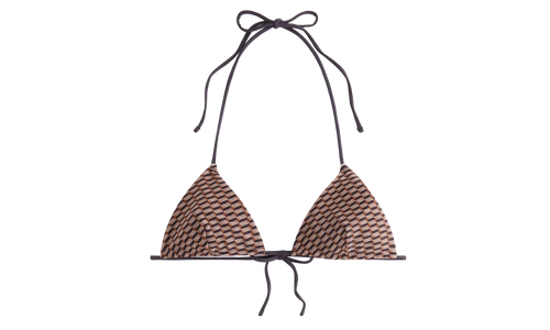 Talia Ii Monogram Tie Top "Brown" khw070070 210