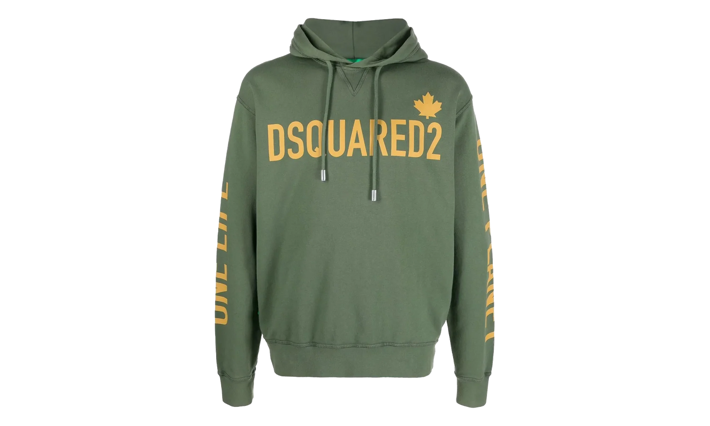 One Life Organic Cotton Hooded Sweatshirt "Green" S78GU0051S25538630