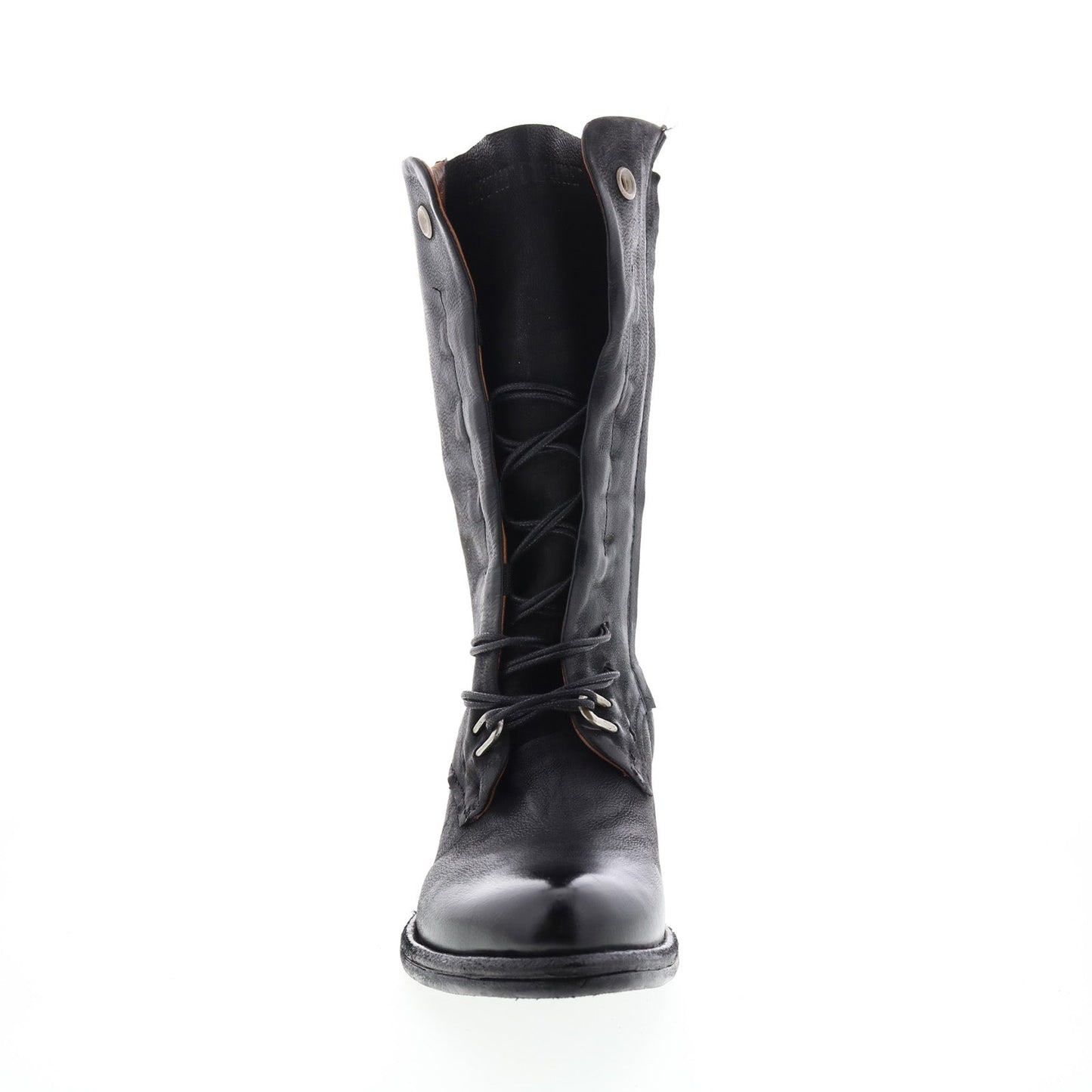 Opie 548213-201 Womens Black Leather Lace Up Casual Dress Boots