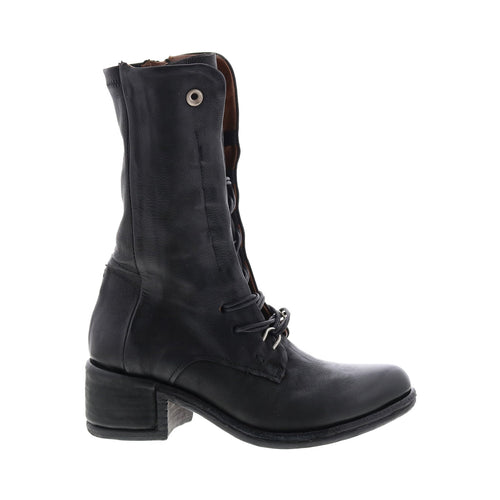 Opie 548213-201 Womens Black Leather Lace Up Casual Dress Boots