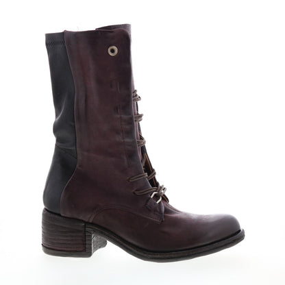 Opie 548213-201 Womens Burgundy Leather Lace Up Casual Dress Boots